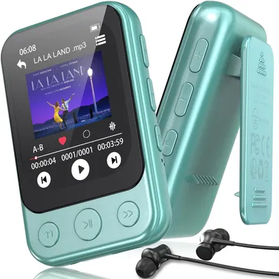 Obrázok produktu pre MP3 prehrávač, 64 GB, Bluetooth 5.3, s klipom, dotykový displej a tlačidlá