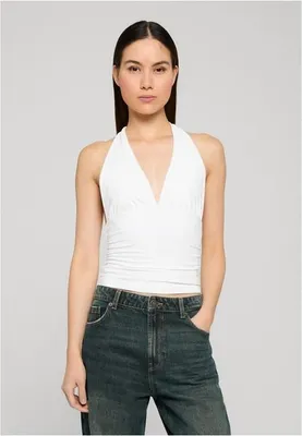 Produktbild von Urban Classics Neckholder Damen Ladies Polyamide Jersey Neckholder Top weiß M