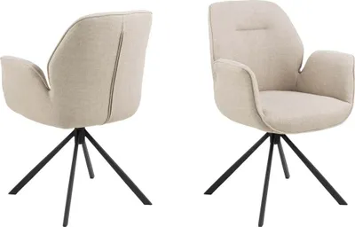 Obrázek produktu pro AC Design Aura, Polstrované sedadlo, Textil, Béžový, Polstrovaná zádová opěrka, Textil, Béžová