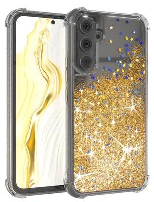 Produktbild von EAZY CASE - Glitzer Hülle kompatibel mit  Samsung Galaxy A54 Glitzer Schutzhülle, Soft Case, Backcover Transparent mit Motiv