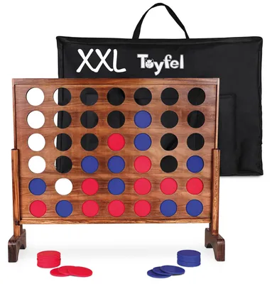 Produktbild von Toyfel Vier Gewinnt Spiel XXL Holzspielzeug Groß Ace
