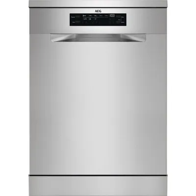 Produktbild von AEG FFB53937ZM, Freistehend, Standardgröße (60 cm), Edelstahl, Schwarz, Tasten, kalt, Heiß