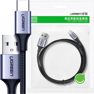 A product image showing a UGREEN USB-C to USB-A cable in its packaging.
