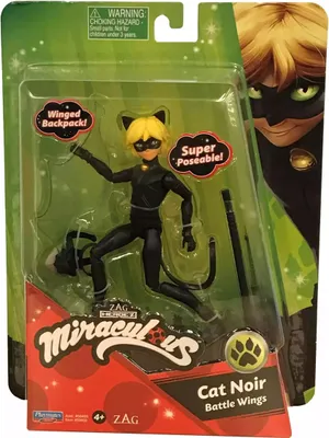 Produktbild von Miraculous Cat Noir Figur Spielfigur Ladybug Marienkäfer und Cat Noir Sammelfigur mit Zubehör