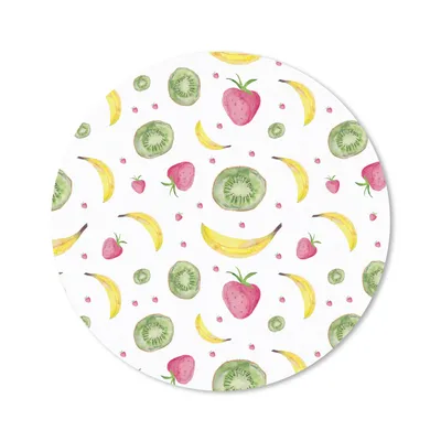 Produktbild von MuchoWow® Mauspad Mousepad Obst - Aquarell - Weiß 40x40 cm - Mousepads - Maus Mat - Pad - Mausunterlage - Schreibtisch Accessoires