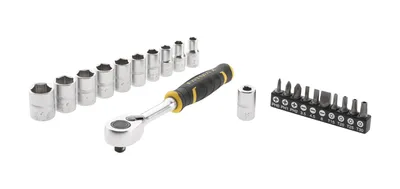 Immagine prodotto di Set di prese a cricchetto 120 denti + punte da 1/4", Stanley