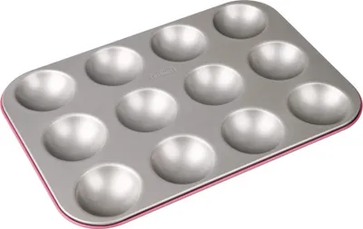 Produktbild von Zenker Mini-Amerikaner-Backblech CREATIV STUDIO, Miniamerikanerform mit Antihaftbeschichtung, Backform für kleine Amerikaner: Ø 7 x 2 cm, kreatives Backen (Farbe: Rosa/Silber)