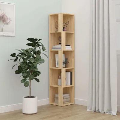 Produktbild von Cloris Designermöbel Eckregal Sonoma-Eiche 33x33x164,5 cm Holzwerkstoff 2024 Neu