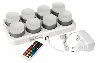 Produktbild von Duni 186495, Weiß, Universal, 8 Glühbirne(n), LED, Multi, Akku