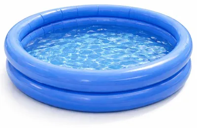 Produktbild von Aufblasbarer Pool - Aufstellpool blau - rund für Kinder & Erwachsene - Für Garten - straparziehrfähige PVC Hülle für Badespaß (∅114 cm)
