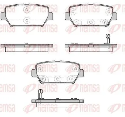 Produktbild von REMSA Bremsbeläge Satz Hinten Bremsklötze für MITSUBISHI Eclipse Cross (GK) 1882.02