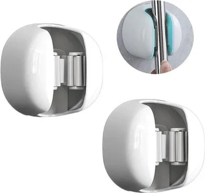 Produktbild von Selbstklebender Besenhalter für 2 Besen, Hausorganizer