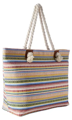 Immagine prodotto di DonDon: grande borsa da spiaggia shopper con cerniera
