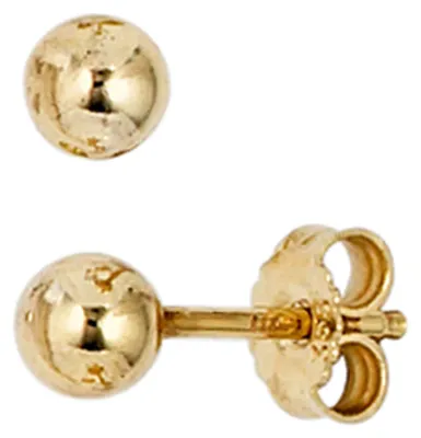 Produktbild von Paar Ohrstecker aus 333 Gold Gelbgold Kugel Ø 4mm Ohrringe Ohrschmuck