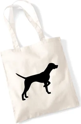 Produktbild von Huuraa Jutebeutel English Pointer Silhouette 10 Liter Natural Baumwolle Tasche Geschenkidee