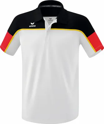 Produktbild von Erima Change By Erima Poloshirt Weiß/Schwarz/Rot