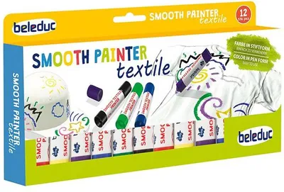 Obrázok produktu pre Sada hladkých fixiek na textil - 12 farieb