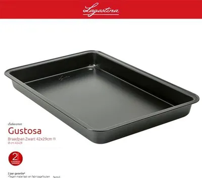 Obrázek produktu pro Vysoce kvalitní pekáč Lagostina Gustosa černý - Ø 42 x 29 cm