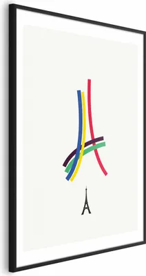 Produktbild von Posterpapier Poster - Eiffel Tower - Colored Graphic - Abstraction 40x60 cm Abstrakt n-C-10042-ao-a