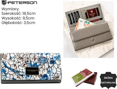 Produktbild von Peterson Portemonnaie aus Leder für Frauen Allima Blau One size