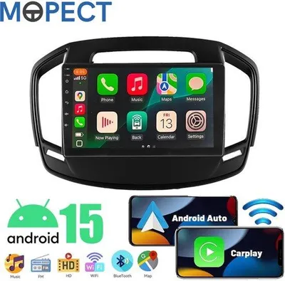 Zdjęcie produktu dla Radio samochodowe Android 9 cali, 4+128G, z DAB - podwójne radio z dotykowym ekranem, GPS, nawigacja - Bluetooth, FM, USB - do samochodów Opel/Vauxhall Insignia, rocznik 2013-2017