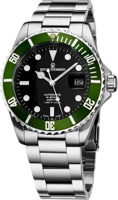 Produktbild von Revue Thommen Herren Armbanduhr Automatik Diver Ø 42 mm Edelstahl, Lünette Grün 17571.2134