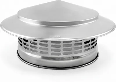 Obrázok produktu pre Komínová strieška 200 mm, nehrdzavejúca oceľ 304, okrúhly ventilačný kryt, pre strechy