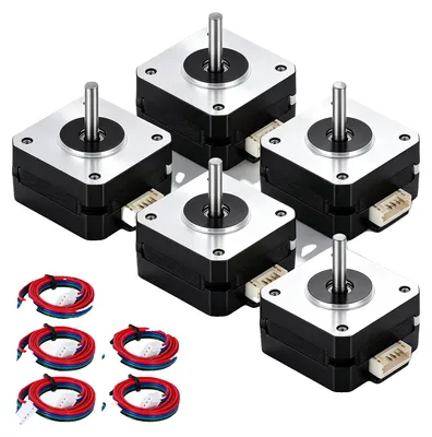 Productafbeelding van Stapmotor, hoog koppel, compact ontwerp, zwart