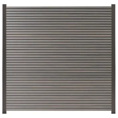 Produktbild von Ligna Gard WPC Zaun Borkum Akustikzaun ca. 180 x 180 cm Sichtschutz Steckzaun Kristallgrau Ohne Pfosten