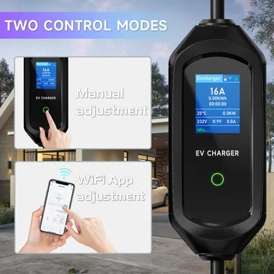 Imagen del producto de Cable de carga para vehículos eléctricos, tipo 2, de 5 metros, con una potencia de 7 kW, fabricado en material TPU