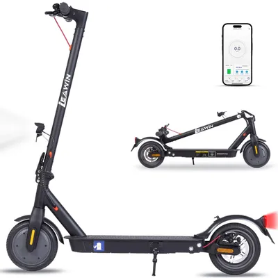 Produktbild von E-Scooter mit Straßenzulassung 120kg, 8,5''/10'', 35-45km, klappbar, mit APP 350 W, 20 km/h, (mit Tasche,mit LED-Display, Federung), 35km