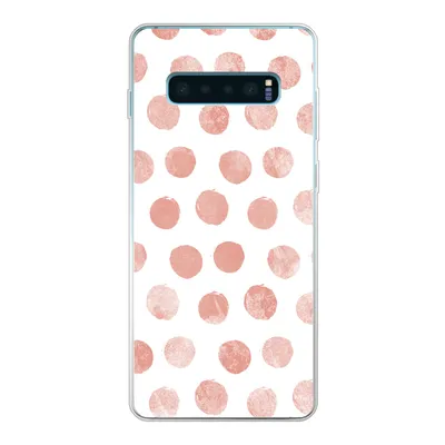 Produktbild von MuchoWow® Handyhülle Schutzhülle Hülle für Samsung Galaxy S10 Lite Polka dots - Rosa - Weiß Silikon Softcase Handy Hülle - Schutz