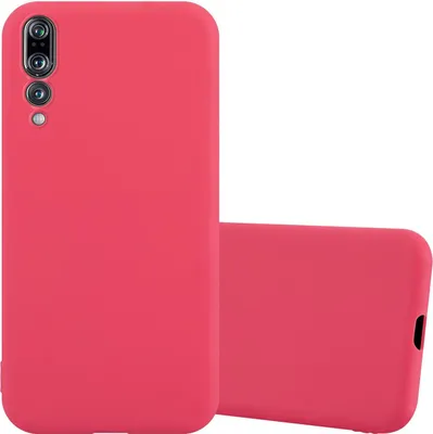 Produktbild von Cadorabo Hülle für Huawei P20 PRO / P20 PLUS Schutzhülle in Rot Handyhülle TPU Silikon Etui Case Cover