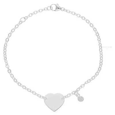 Produktbild von JuwelmaLux Armband mit Gravurplatte 925 Silber Zirkonia JL16-03-0699 18 cm