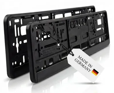Image de Support de plaque d'immatriculation noir - Lot de 2 - Support de plaque d'immatriculation universel pour voiture