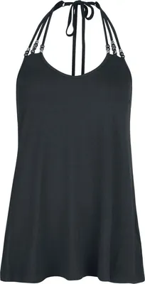 Produktbild von Black Premium by EMP Damen Essential Top mit Perlen schwarz XXL