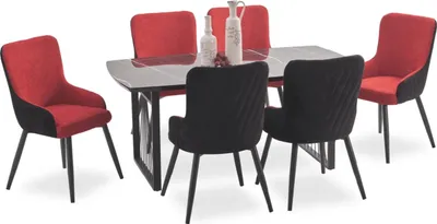 Productafbeelding van Eettafel + 6 stoelen. Eetset. Eetkamer set. Zithoek. Zithoekset