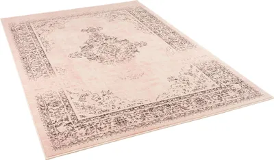 Produktbild von Designer Kurzflor Teppich Moderne Muster, Größe:120x170 cm, Design:Vintage Rosa