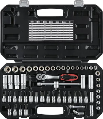 Produktbild von PARKSIDE® Steckschlüsselsatz »PSSS 65 A1«, 3/8 Zoll, 65-teilig