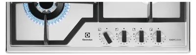 Produktbild von Electrolux KGS64362XX, Edelstahl, Integriert, 60 cm, Gaskochfeld, Edelstahl, 4 Zone(n)