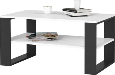Produktbild von Akord Couchtisch Alex Weiß/Schwarz 92X53X45 Cm