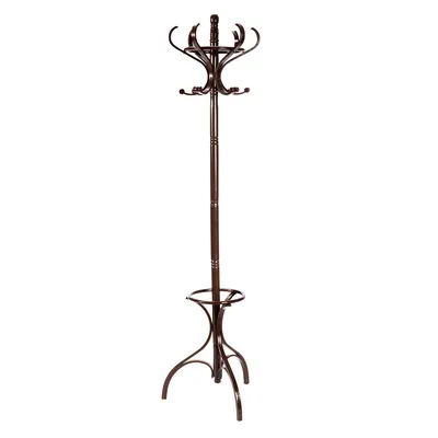 Produktbild von GOPLUS Garderobenstaender Kleiderstaender Garderobe Standgarderobe mit 12 Haken & Schirmstaender,Rotbraun