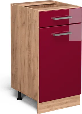 Produktbild von Küchenunterschrank Vicco R-Line Rot Hochglanz 40 cm ohne Arbeitsplatte, Model 37135