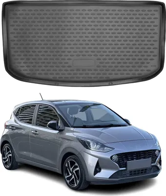 Produktbild von Kofferraummatte Kofferraumwanne für Hyundai i10 2019-2025 Gummi TPE Schwarz