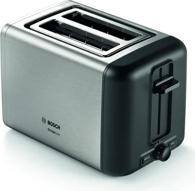 Produktbild von Bosch TAT3P420 Toaster 2 Scheibe(n) 970 W Schwarz  Edelstahl