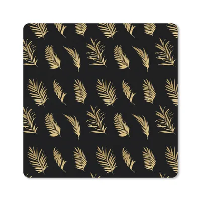 Produktbild von MuchoWow® Mauspad Mousepad Tropical - Schwarz - Blatt 20x20 cm - Mousepads - Maus Mat - Pad - Mausunterlage - Desk Mat - Bureauartikeln