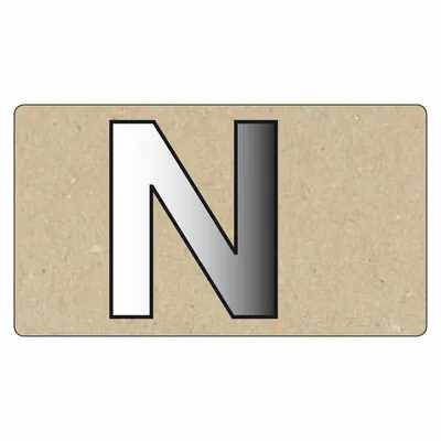 Produktbild von Rico Design Spiegelornamente Großbuchstabe N Farbe silber 1 Stück