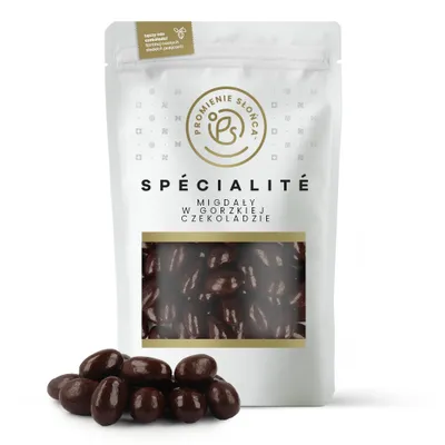 Zdjęcie produktu dla Migdały w gorzkiej czekoladzie 500 g