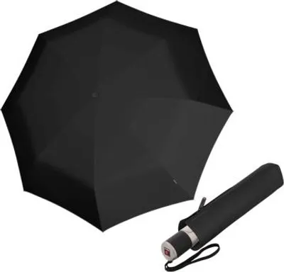 Zdjęcie produktu dla Parasol kieszonkowy Knirps C.241 Chrome Matt Duomatic Black czarny