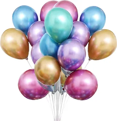 Produktbild von 100 Stück 5-Zoll-Mini-Metallic-Luftballons in verschiedenen Farben, Latexballons, glänzende, bunte Regenbogen-Partyballons für Kindergeburtstage, Hochzeitstage, dicke, glänzende Ballongirlanden und -bögen – Dekorationszubehör